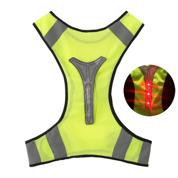 LED Highlight Reflective Safety Vest Night High Brightness Reflector Battery Flicker LED Vest